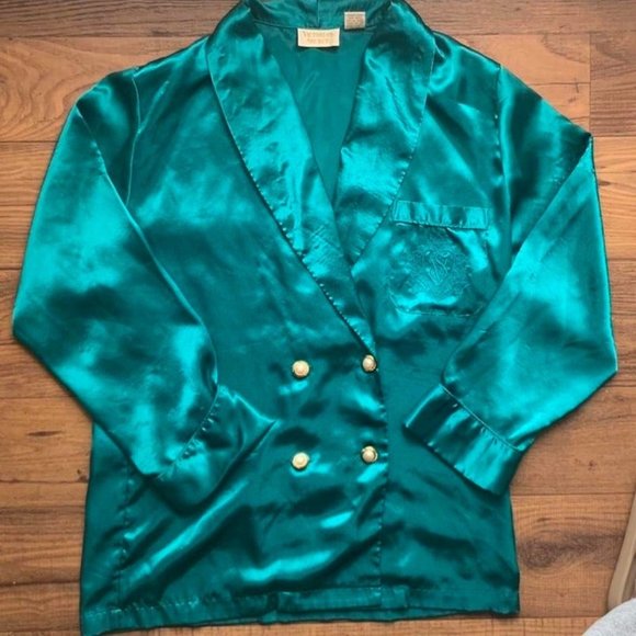 Vintage Victorias Secret turquoise blazer robe - Picture 1 of 4